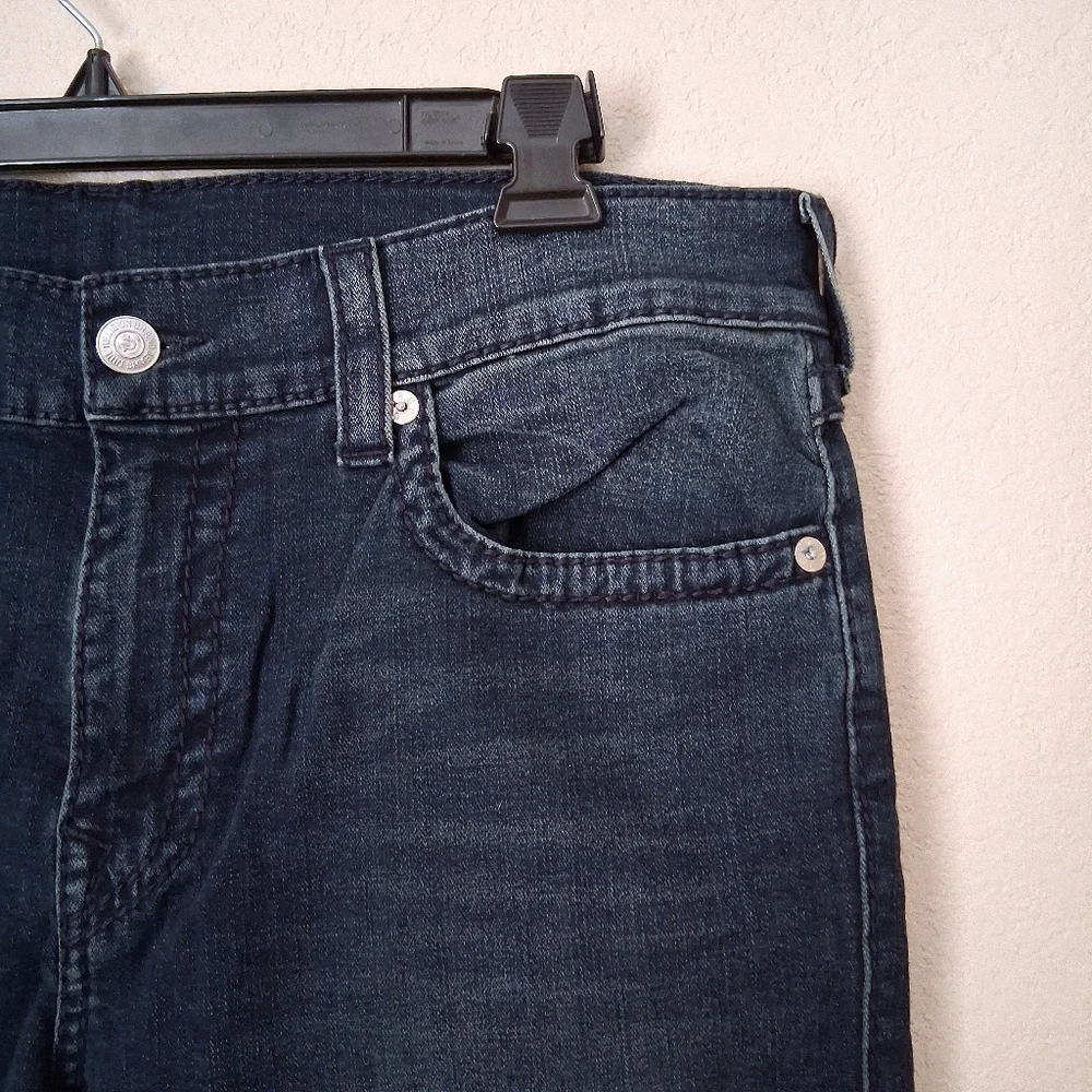 True Religion Geno Relaxed Slim Straight Leg Jeans Faded Denim Men's 38